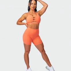 Muscle Nation Scrunch Bum Signature Scrunch Bike Shorts - Citrus