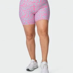 Discount ๐ Muscle Nation Signature Scrunch Bike Shorts - Cotton ๐ฌ Candy Cheetah Print โจ 17 Muscle Nation Signature Scrunch Bike Shorts - Cotton Candy Cheetah Print