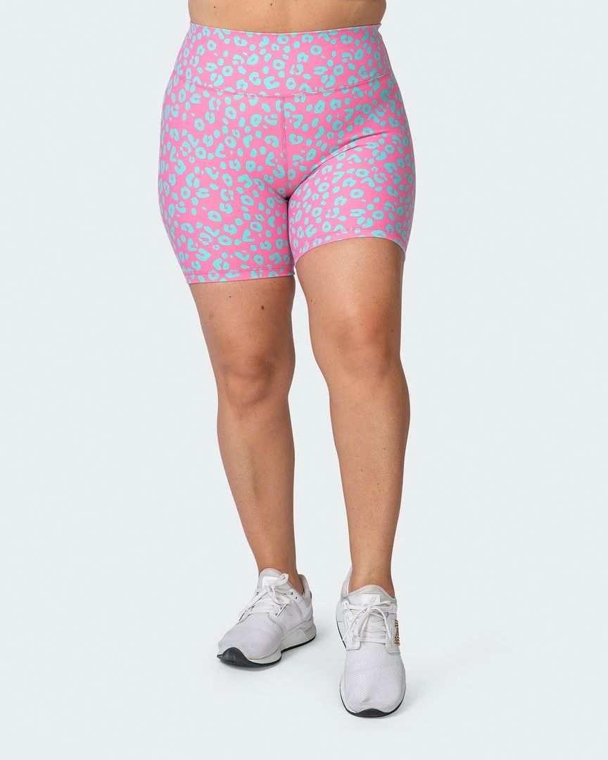 Discount ๐ Muscle Nation Signature Scrunch Bike Shorts - Cotton ๐ฌ Candy Cheetah Print โจ 8 Muscle Nation Signature Scrunch Bike Shorts - Cotton Candy Cheetah Print