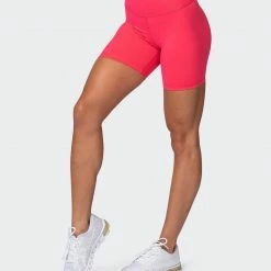 Muscle Nation Featured Signature Scrunch Bike Shorts - Paradise Pink