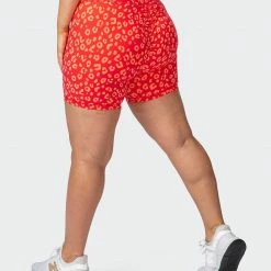 Muscle Nation Scrunch Bum Signature Scrunch Bike Shorts - Vibrant Cheetah Print