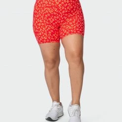 Muscle Nation Scrunch Bum Signature Scrunch Bike Shorts - Vibrant Cheetah Print