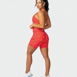 Muscle Nation Scrunch Bum Signature Scrunch Bike Shorts - Vibrant Cheetah Print