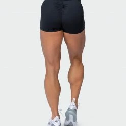 Muscle Nation Signature Scrunch Booty Shorts - Black (Silicon Patch Logo) Featured