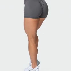 Muscle Nation Featured Signature Scrunch Booty Shorts - Charcoal