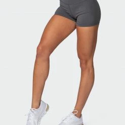 Muscle Nation Featured Signature Scrunch Booty Shorts - Charcoal