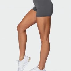 Muscle Nation Featured Signature Scrunch Booty Shorts - Charcoal