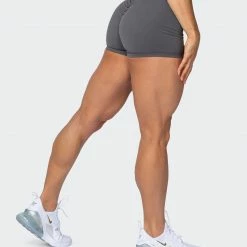 Muscle Nation Featured Signature Scrunch Booty Shorts - Charcoal