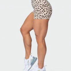 Best Sale ⌛ Muscle Nation Featured Signature Scrunch Booty Shorts - Cheetah Print (Silicon Patch Logo) ✔️ 12 Muscle Nation Featured Signature Scrunch Booty Shorts - Cheetah Print (Silicon Patch Logo)