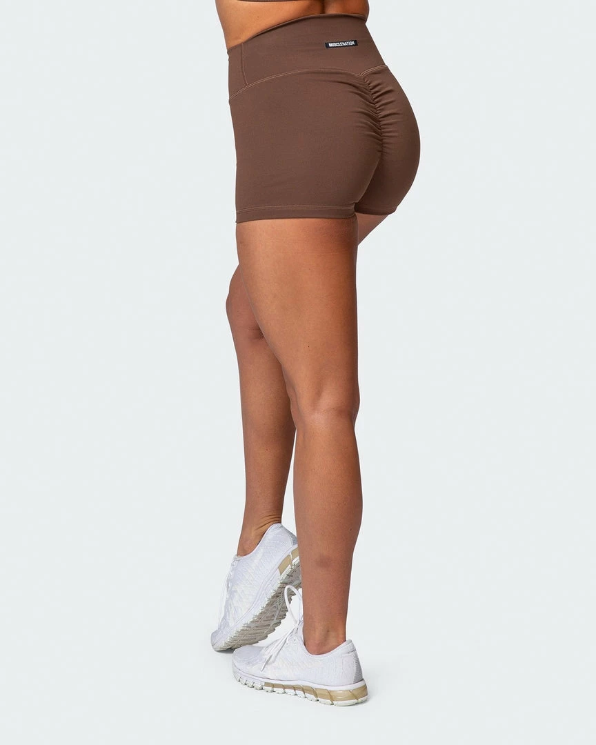 Wholesale ๐ฅ Muscle Nation Featured Signature Scrunch Booty Shorts - Chestnut โญ 4 Muscle Nation Featured Signature Scrunch Booty Shorts - Chestnut