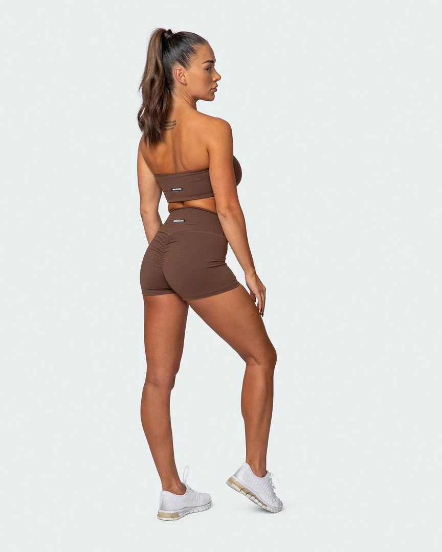 Wholesale ๐ฅ Muscle Nation Featured Signature Scrunch Booty Shorts - Chestnut โญ 8 Muscle Nation Featured Signature Scrunch Booty Shorts - Chestnut