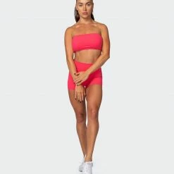 Muscle Nation Signature Scrunch Booty Shorts - Paradise Pink Featured