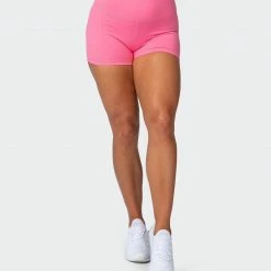 Muscle Nation Signature Scrunch Booty Shorts - Pink Lemonade Scrunch Bum