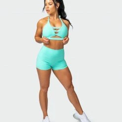 Muscle Nation Signature Scrunch Booty Shorts - Sea Glass