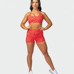 Muscle Nation Signature Scrunch Booty Shorts - Vibrant Cheetah Print