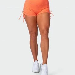 Buy ⭐ Muscle Nation Signature Scrunch Tie Up Shorts - Citrus 🌟 12 Muscle Nation Signature Scrunch Tie Up Shorts - Citrus