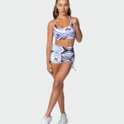 Best deal ๐ Muscle Nation Featured Signature Scrunch Tie Up Shorts - Marble Print โค๏ธ 15 Muscle Nation Featured Signature Scrunch Tie Up Shorts - Marble Print