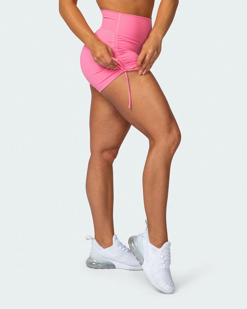 Brand new 🎁 Muscle Nation Scrunch Bum Signature Scrunch Tie Up Shorts - Pink Lemonade 🤩 3 Muscle Nation Scrunch Bum Signature Scrunch Tie Up Shorts - Pink Lemonade