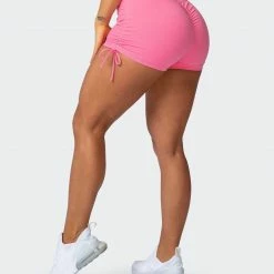 Muscle Nation Scrunch Bum Signature Scrunch Tie Up Shorts - Pink Lemonade