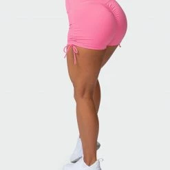 Brand new 🎁 Muscle Nation Scrunch Bum Signature Scrunch Tie Up Shorts - Pink Lemonade 🤩 14 Muscle Nation Scrunch Bum Signature Scrunch Tie Up Shorts - Pink Lemonade
