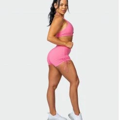 Brand new 🎁 Muscle Nation Scrunch Bum Signature Scrunch Tie Up Shorts - Pink Lemonade 🤩 17 Muscle Nation Scrunch Bum Signature Scrunch Tie Up Shorts - Pink Lemonade