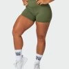 Muscle Nation Signature Scrunch Midway Shorts - Green Ivy 30% EOFY SALE