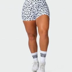 Muscle Nation Signature Scrunch Midway Shorts - Snow Leopard