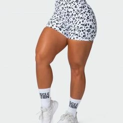 Muscle Nation Signature Scrunch Midway Shorts - Snow Leopard