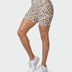 Muscle Nation Signature Super High Pocket Bike Shorts - Cheetah Print