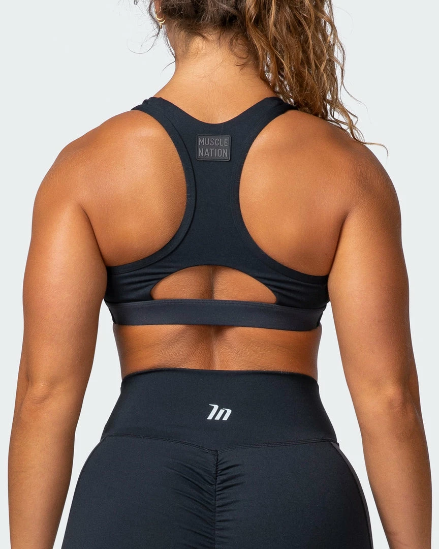 Best deal 🤩 Muscle Nation Sizzle Bra - Black 30% EOFY SALE 👏 8 Muscle Nation Sizzle Bra - Black 30% EOFY SALE