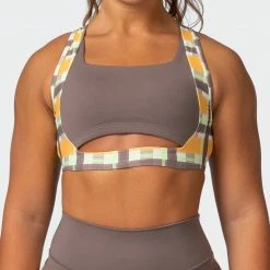 Muscle Nation Sizzle Bra - Checked Out Print