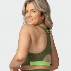 Muscle Nation Sizzle Bra - Green Ivy