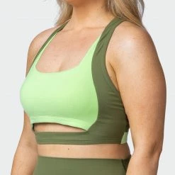 Muscle Nation Sizzle Bra - Green Ivy