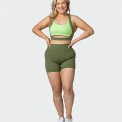 Muscle Nation Sizzle Bra - Green Ivy