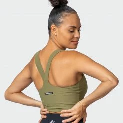 Muscle Nation Sprint Long Line Bra - Dark Olive