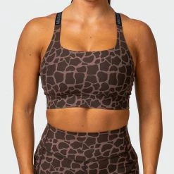 Muscle Nation 30% EOFY SALE Stability Bra - Tonal Giraffe Print