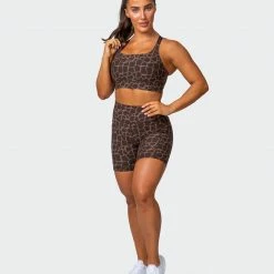 Muscle Nation 30% EOFY SALE Stability Bra - Tonal Giraffe Print