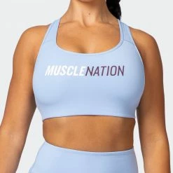 Muscle Nation Womens Strike Bra - Cashmere Blue