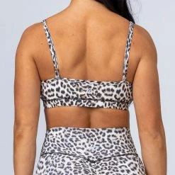 Muscle Nation Summer Scoop Bra - Yellow Leopard