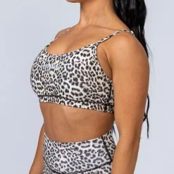 Muscle Nation Summer Scoop Bra - Yellow Leopard