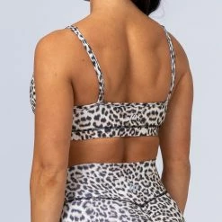 Muscle Nation Summer Scoop Bra - Yellow Leopard