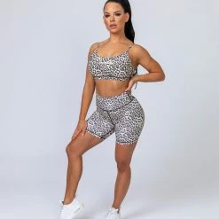 Muscle Nation Summer Scoop Bra - Yellow Leopard