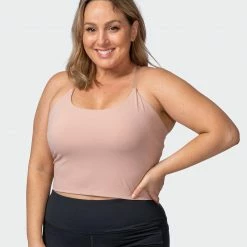 Muscle Nation Summertime Cropped Tank - Mahogany Rose Womens