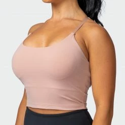 Muscle Nation Summertime Cropped Tank - Mahogany Rose Womens