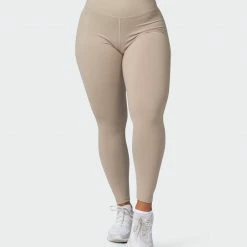 Muscle Nation Sunlight Signature Scrunch Ankle Length Leggings - Bone
