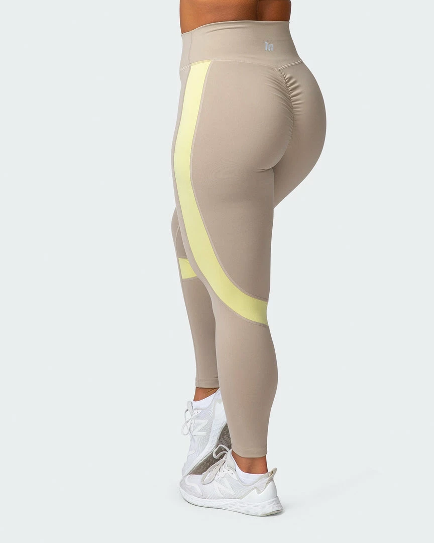 Coupon ✔️ Muscle Nation Sunlight Signature Scrunch Ankle Length Leggings - Bone ⌛ 7 Muscle Nation Sunlight Signature Scrunch Ankle Length Leggings - Bone