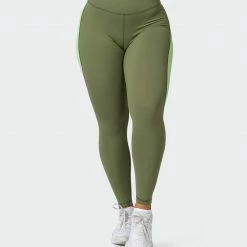 Muscle Nation Sunlight Signature Scrunch Ankle Length Leggings - Green Ivy