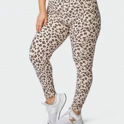 Muscle Nation Superior Squat Pocket Ankle Length Leggings - Cheetah Print