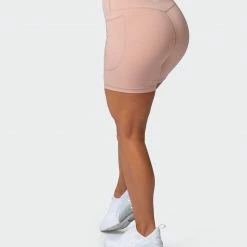 Muscle Nation Non Scrunch Superior Squat Pocket Bike Shorts - Mahogany Rose