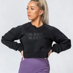Muscle Nation Supernova Pullover - Black Womens